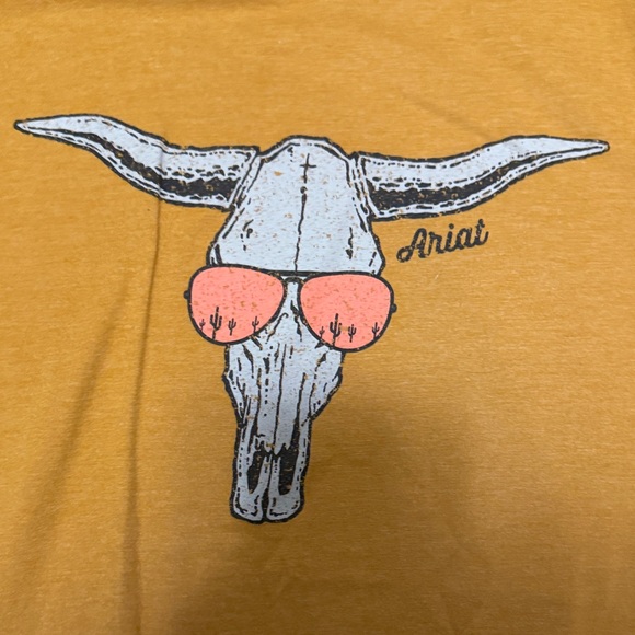 Ariat Women's Yellow Bull Skull Tee - Picture 3 of 3